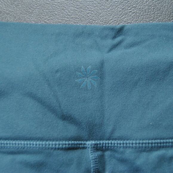 Athleta Medium Teal Textured Leggings with Pockets - Picture 7 of 7
